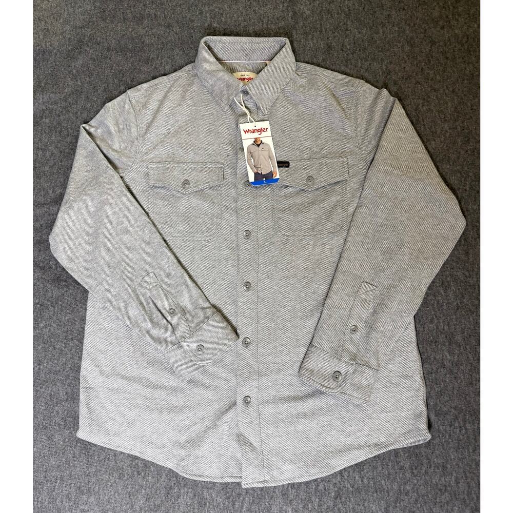Wrangler Flannel Knit Long-Sleeve Shirt - L - NWT